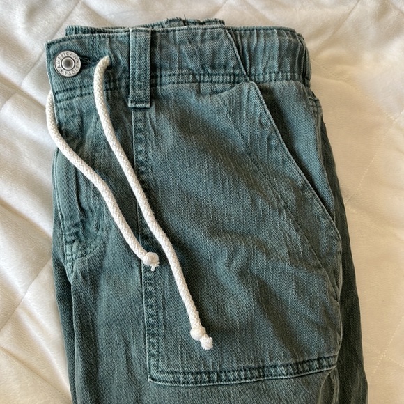 American Eagle Stretch Tomgirl Utility Jogger Teal Size 2 Short - Picture 8 of 10
